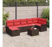 vidaXL Set Divano da Giardino con cuscino 8 pcs Poly Rattan