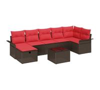 vidaXL Set Divano da Giardino con cuscino 8 pcs Poly Rattan, Mobili da giardino e terrazza, set modulari leggeri in rattan, divano resistente per gli spazi esterni