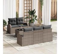 vidaXL Set Divano da Giardino Grigio 55 x 55 x 37 cm polyrattan