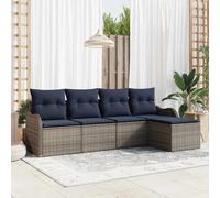 vidaXL Set Divano da Giardino polyrattan Mobili Esterno moderni Poly Rattan