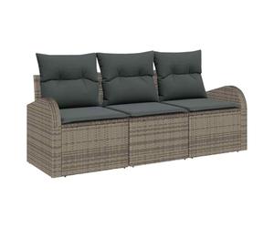 vidaXL Set Divano da Giardino Grigio polyrattan | Puoi metterlo in diversi modi, I cuscini danno un ottimo supporto alla schiena,