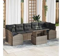 vidaXL Set Divano da Giardino Manuale 8 pcs Grigio 100 x 55 x 73 cm