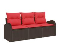 vidaXL Set Divano da Giardino Marrone polyrattan, Giardino e Terrazza, Set di Mobili Modulari, Materiali Resistenti al Sole, Seduta Ergonomica, Relax Assicurato