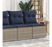 vidaXL Set Divano Giardino 2 pz con Cuscini Grigio Polyrattan Acacia