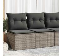 vidaXL Set Divano Giardino 2 pz con Cuscini Grigio Polyrattan Acacia