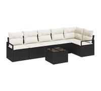vidaXL Set di divani da Giardino 6 Pezzi con Cuscini in polyrattan Marrone