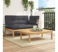 vidaXL Set Divano Pallet da Giardino 2 pz con Cuscini Massello Acacia