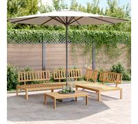 vidaXL Set Divano Pallet da Giardino 4 pz in Legno Massello di Acacia