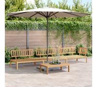 vidaXL Set Divano Pallet da Giardino 4 pz in Legno Massello di Acacia