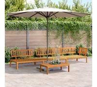 vidaXL Set Divano Pallet da Giardino 4 pz in Legno Massello di Acacia