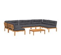 vidaXL Set Divano Pallet da Giardino 6 pz con Cuscini Massello Acacia