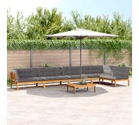 vidaXL Set Divano Pallet da Giardino 6 pz con Cuscini Massello Acacia