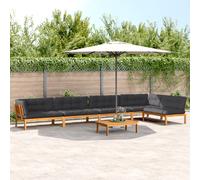 vidaXL Set Divano Pallet da Giardino 6 pz con Cuscini Massello Acacia