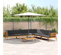 vidaXL Set Divano Pallet da Giardino 6 pz con Cuscini Massello Acacia