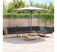 vidaXL Set Divano Pallet Giardino 5pz con Cuscini Massello Acacia