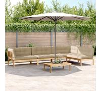 vidaXL Set Divano Pallet Giardino 5pz con Cuscini Massello Acacia