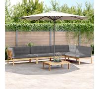 vidaXL Set Divano Pallet Giardino 5pz con Cuscini Massello Acacia