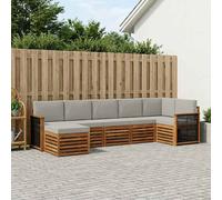 vidaXL Set di divani ad angolo con cuscini, 6 pezzi, scopri divani da giardino moderni, mobili ad angolo per la terrazza, comodi set da salotto in giardino