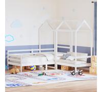 vidaXL Set Dormeuse e Panca con Tetto Bianco 80x200cm Massello Pino