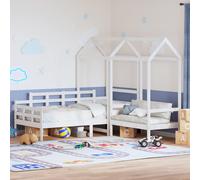 vidaXL Set Dormeuse e Panca con Tetto Bianco 80x200cm Massello Pino