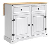 vidaXL Set isola da cucina 2 pz Bianco e Cera di Miele Pino Massello