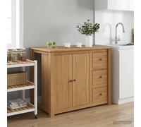 vidaXL Set isola da cucina 2 pz PANAMA Cera di Miele 112 x 77 x 90 cm