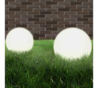 vidaXL Set Lampade a LED Sferiche 4 pz 40 cm in PMMA