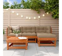 vidaXL Set Lounge da Giardino 15 pcs Marrone Cerato