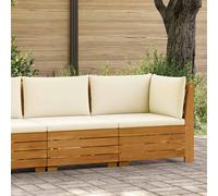 vidaXL Set Lounge da Giardino 2 pz 2 posto Legno di Acacia Massello