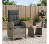 vidaXL Set Lounge da Giardino 2 pz Grigio chiaro e grigio scuro