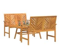 vidaXL Set di Lounge da Giardino a 3 Pezzi in Legno Massello di Acacia