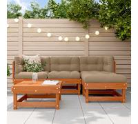 vidaXL Set Lounge da Giardino 5 pcs Marrone Cera