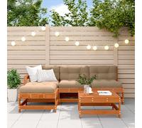 Set Lounge da Giardino 5 pz Marrone Cera