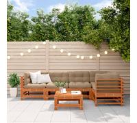 vidaXL Set Lounge da Giardino 6 pcs Marrone Cerato
