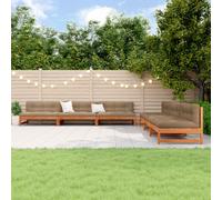 vidaXL Set Lounge da Giardino 6 pz Marrone Cera