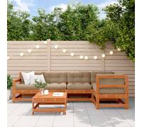 vidaXL Set Lounge da Giardino 6 pz Marrone Cera