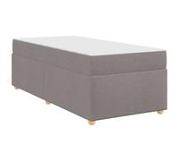 vidaXL Set Materasso a Pieno Tortora in Schiuma Sintetica 100 x 200 cm, Design Moderno, Durezza Media, Finitura Opaca, Tessuto Reticolato, Struttura Fissa in Legno di Plywood, Arredamento per la Cam
