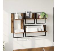 vidaXL Set mensole da Parete 4 PCS Legno Vecchio 65 x 25 x 30 cm, Mensole Moderne da Parete, Soluzione Rettangolare per Il Soggiorno, Design salvaspazio, Resistente e Pratica