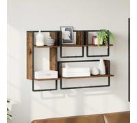 vidaXL Set mensole da Parete 4 PCS Legno Vecchio 65 x 25 x 30 cm, Mensole Moderne da Parete, Soluzione Rettangolare per Il Soggiorno, Design salvaspazio, Resistente e Pratica
