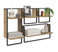 vidaXL Set mensole da Parete con Lo scaffale 4 pz Legno ingegnerizzato