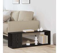 vidaXL Mobile TV Minimalista in Rovere Nero con Scaffale Fluttuante per TV da 100 cm Legno Ingegnerizzato Finitura Opaca Ampio Stoccaggio Decorazioni per Soggiorno e Accessori Media Centro di Intratt