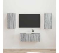 vidaXL Set mobile TV 2 pz 78,5 x 31 x 30 cm Grigio Sonoma