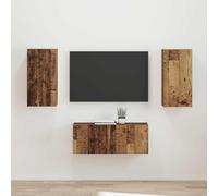 vidaXL Set mobile TV 2 pz Legno vecchio Legno ingegnerizzato