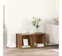 vidaXL Set mobile TV 2 pz Legno vecchio Legno ingegnerizzato