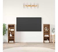 vidaXL Set mobile TV 2 pz Legno vecchio Legno ingegnerizzato