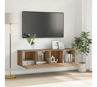 vidaXL Set mobile TV 2 pz Marrone Legno ingegnerizzato