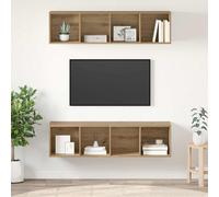 vidaXL Set mobile TV 2 pz Rovere artigianale Legno ingegnerizzato