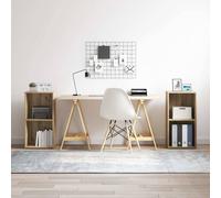 vidaXL Set mobile TV 2 pz Rovere artigianale Legno ingegnerizzato