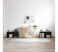 vidaXL Set mobile TV 2 pz Rovere Nero Legno ingegnerizzato