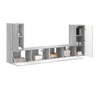 vidaXL Set mobile TV 4 pcs Grigio Sonoma Legno multistrato